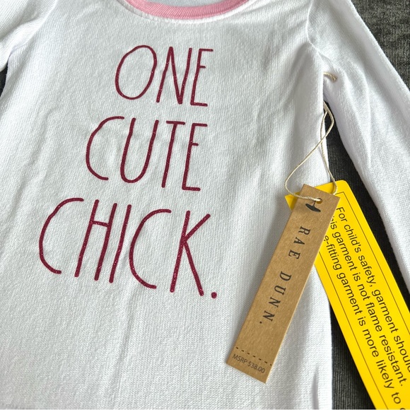 NWT Rae Dunn ‘One Cute Chick’ Pajama Set - Picture 5 of 12